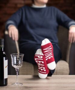 Wine Please! damestrømper – Vincent Creation® med vinstatement