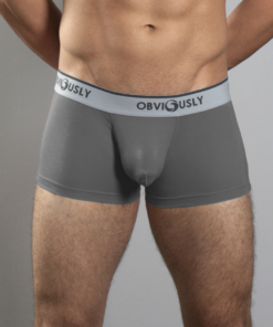 Grå anatomisk bambus trunk tights – tætsiddende pasform og elastisk linning - Obviously Core