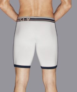 Hvid Urban 9" Boxer bambus tights med anatomisk design og flade sømme