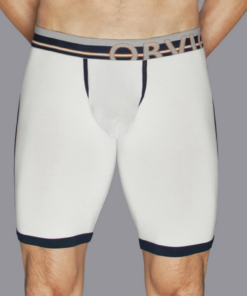 Hvid Urban 9" Boxer bambus tights med anatomisk design og elastisk linning