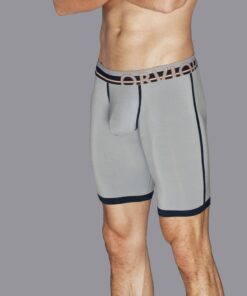 Grå Urban 9" Boxer bambus tights med tætsiddende anatomisk pasform