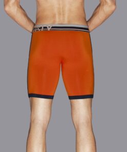 Orange Urban 9" Boxer bambus tights med anatomisk design og flade sømme