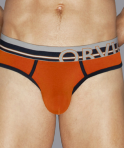 Orange Urban Hipster bambus underbuks med anatomisk design og elastisk linning