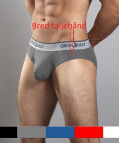 Farveudvalg for Obviously Brief anatomiske bambus underbukser i grå, rød, blå, hvid og sort