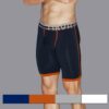 Farveudvalg for Obviously Urban 9" anatomiske bambus underbukser i grå, orange, hvid og navy blå
