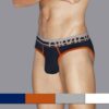 Farveudvalg for Obviously Urban Brief anatomiske bambus underbukser i grå, orange, hvid og navy blå