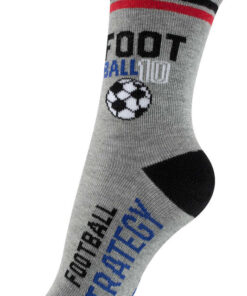 Fodboldstrømper med FOOTBALL design – åndbar og blød pasform