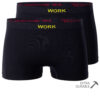 Work boksershorts til mænd i mikrofiber – 2-pak med elastisk talje og broderet 'WORK' logo