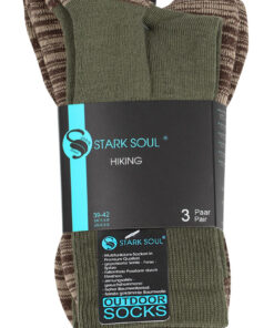 Tæt på stoffet i Stark Soul outdoor sokker – mix af bomuld, polyester og elastan